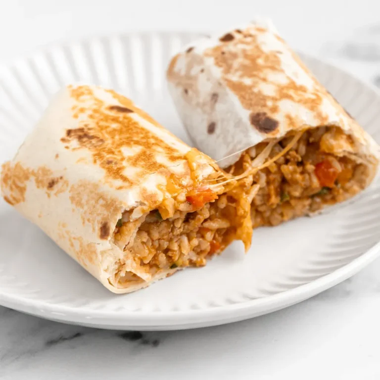 chicken and rice burrito