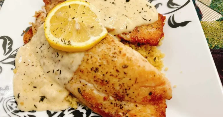 Easy Mediterranean Tilapia with Creamy Sauce