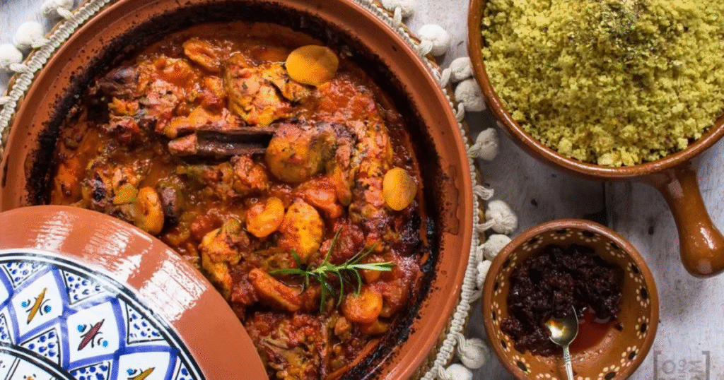 moroccan apricot chicken tagine​